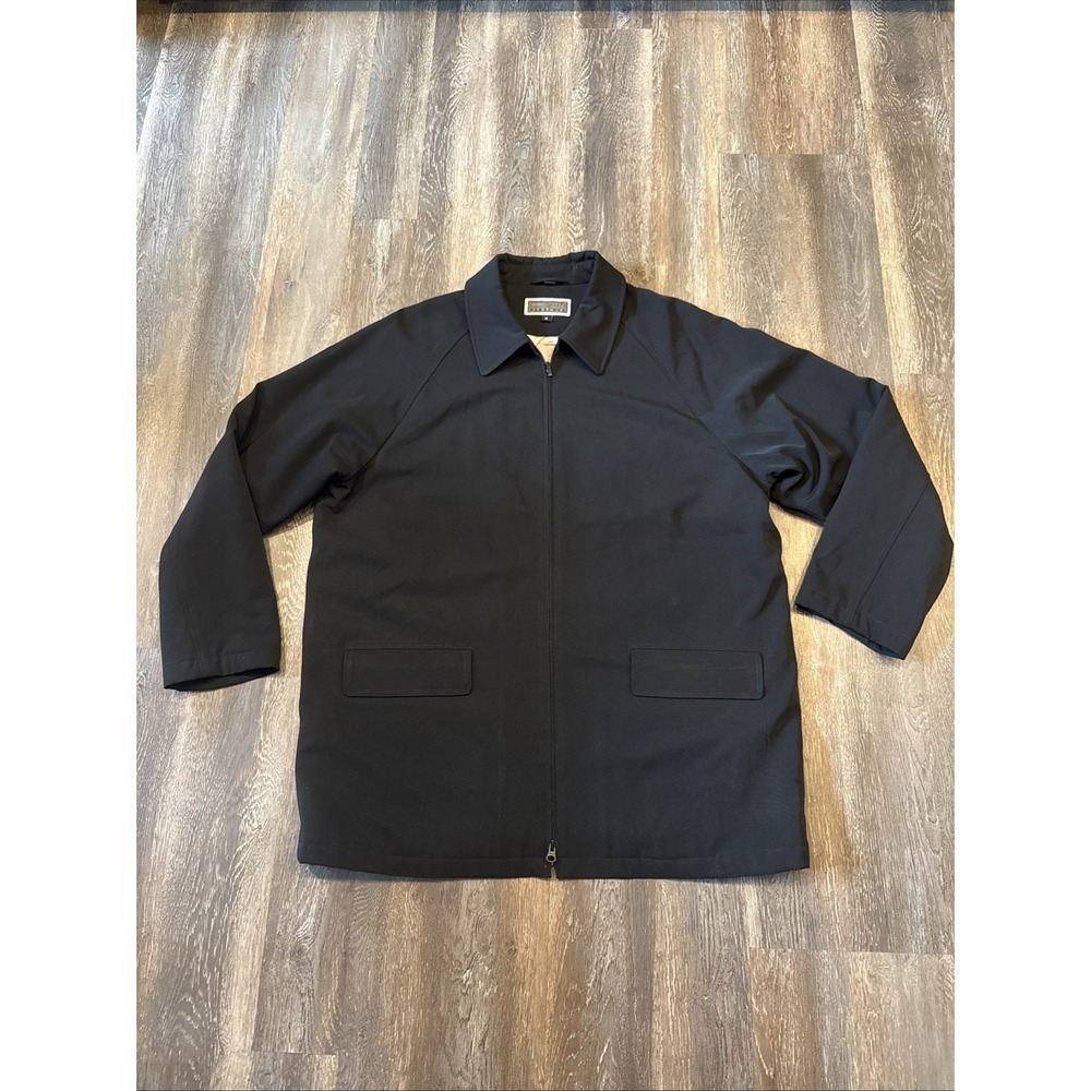 Sport Baracuta Men's XL Black Coat Quilted Lining Front And Inner Pockets